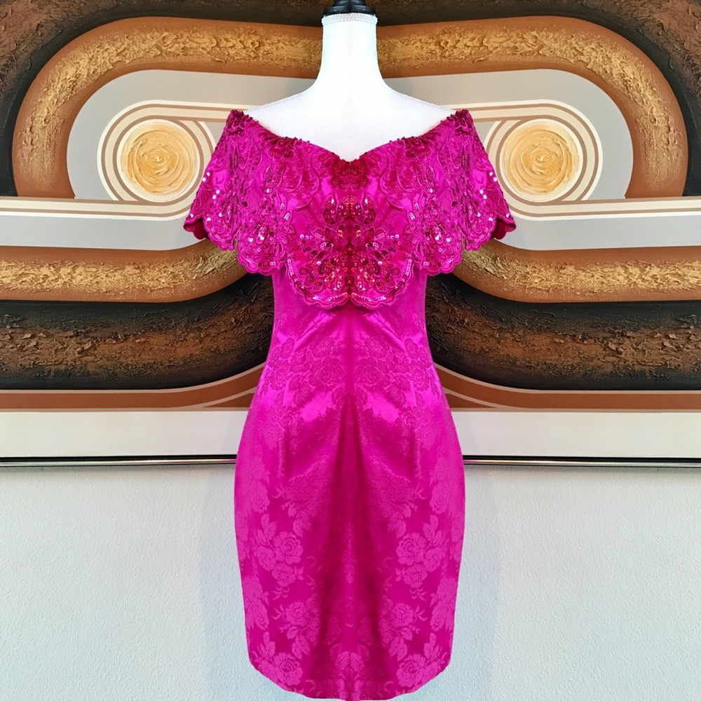 NWT 💖Pretty in Pink💖Gunne Sax Sequined Dress - Picture 3 of 8